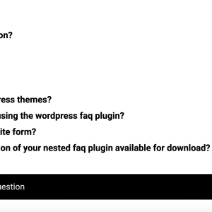 Nested FAQ Wordpress Plugin With Visitor Questions